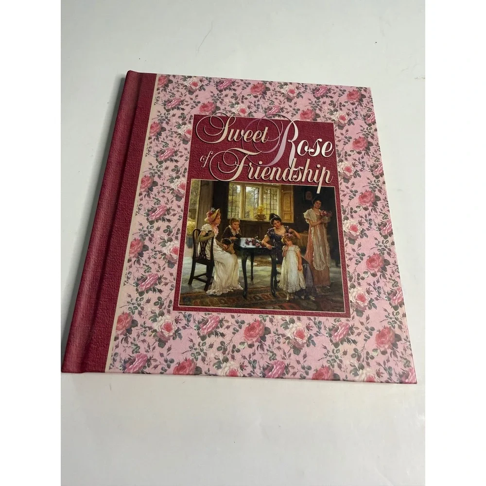 Sweet Rose of‎ Friendship Keepsake Journal Gift Book Floral Design- pre owned